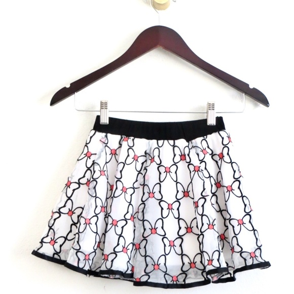 Disney Girls Minnie Mouse Tulle Skirt Embroidered Minnie Mouse Bows Pink SZ 6 - Picture 3 of 7